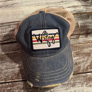 Judith March Blue and Tan Wifey Hat